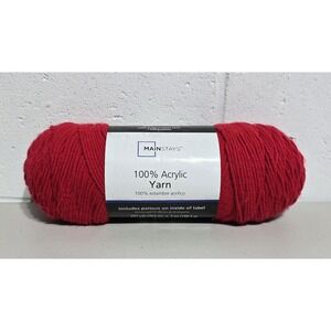 Mainstays 100%‎ Acrylic YARN • 7oz RED • 397 Yds